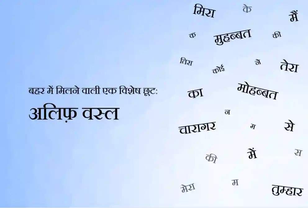 बहर में मिलने वाली एक विशेष छूट: अलिफ़ वस्ल